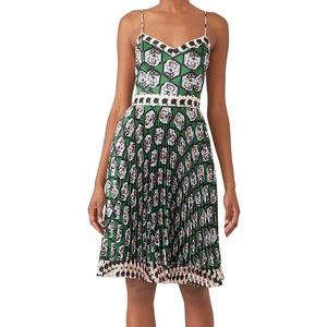 MILLY Hexagon Jill Green Floral Dress Size 4